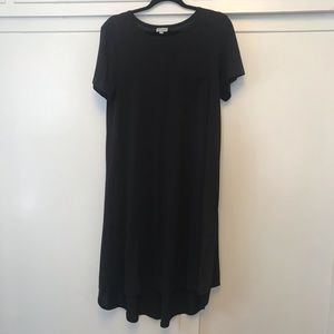 Solid black Lularoe Carly dress, size Medium, EUC